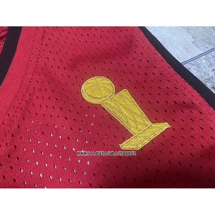 Dwyane Wade NO 3 Camiseta Miami Heat Mitchell & Ness Autentico 2005-06 Rojo